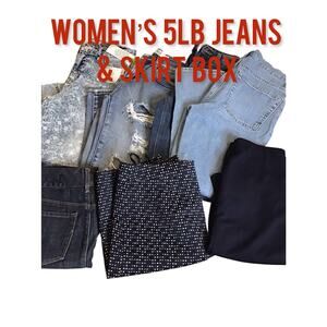 Women’s 5lb Jeans & skirt  Box Various Brands  Sz. 0-2/ XS NWT-EUC 7 pieces